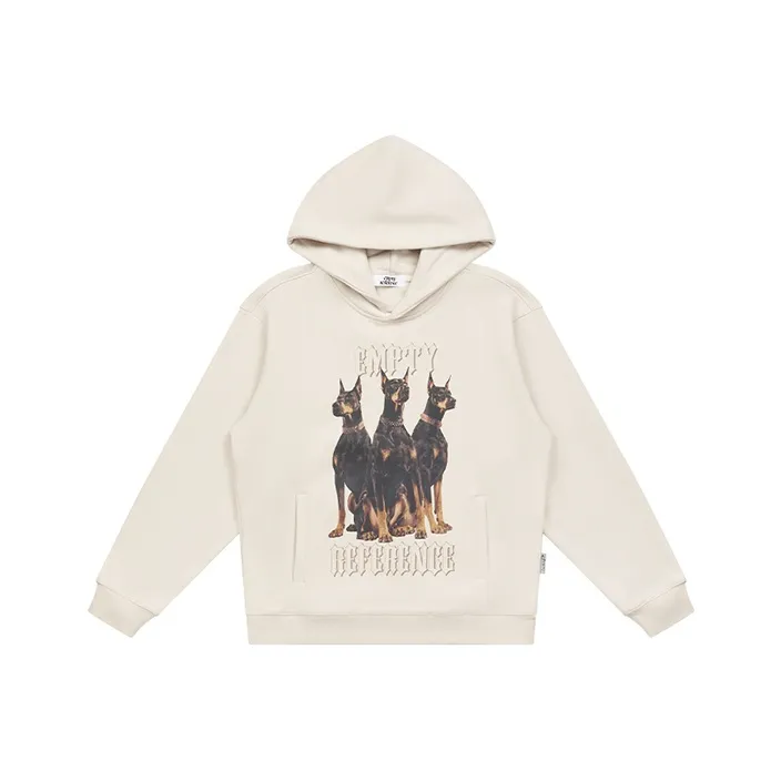 EMPTY REFERENCE Doberman Series Sweatshirt Unisex Beige-0