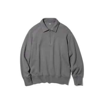 UNIQLO Sweatshirts Men Lead Gray