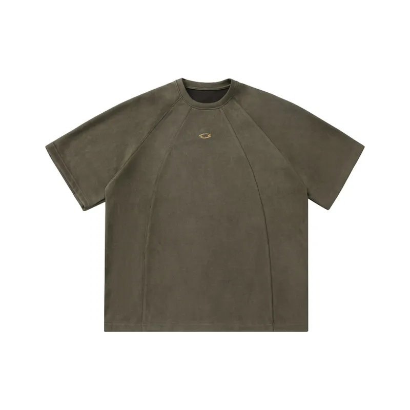 WOOD SOON Crew Neck Loose Fit Trendy Brand American Casual T Shirt Unisex-2