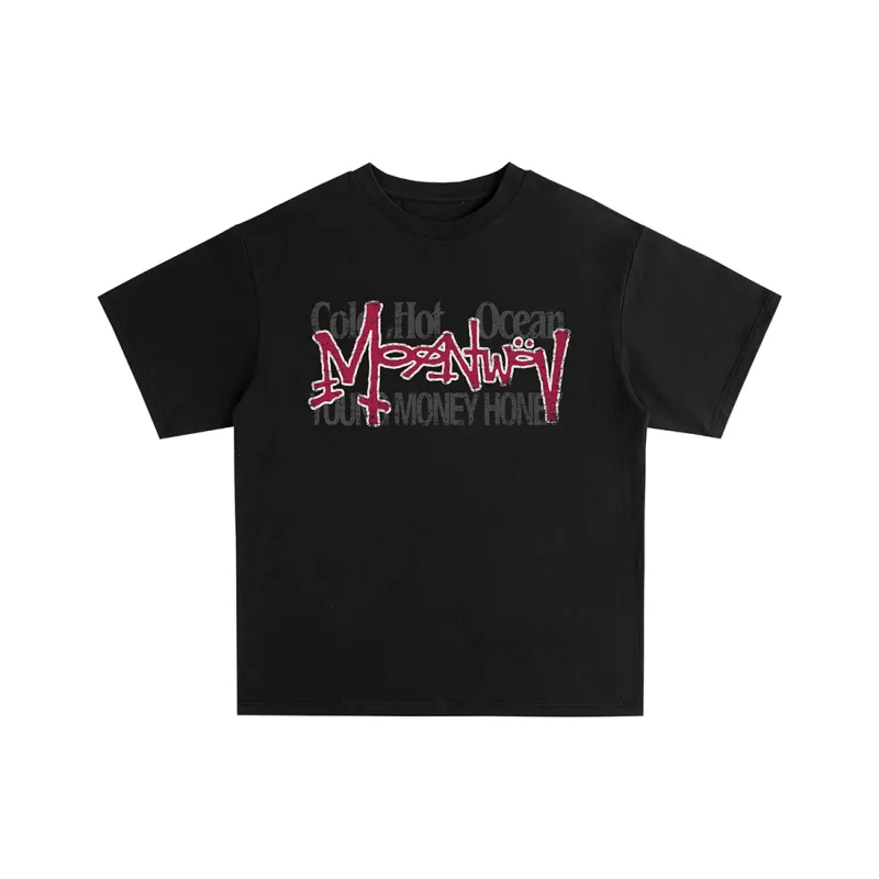 MOONWAV T Shirts Unisex Black-0