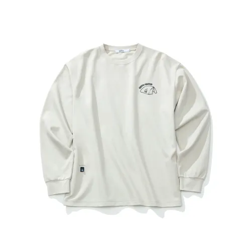 Nautica White Sail Long Sleeved Crew Neck T Shirt Unisex