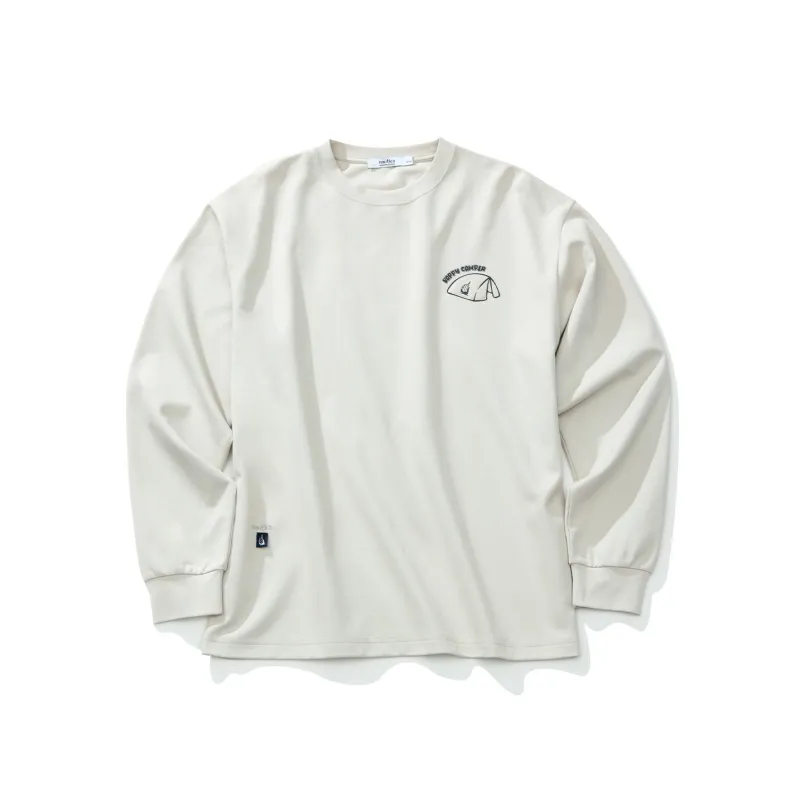 Nautica White Sail Long Sleeved Crew Neck T Shirt Unisex-0