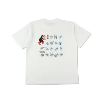 The Smurfs X WIND AND SEA Blue Elf Co-branded Edition T-Shirts Unisex White