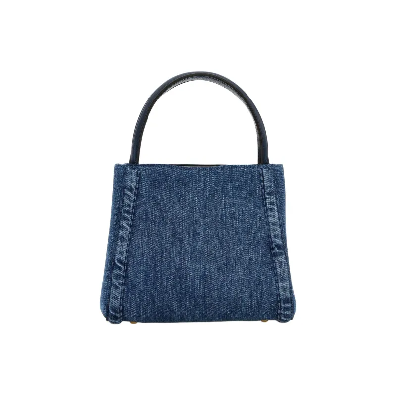 Valentino ALLTIME Fabric Tote Bag, Shopping Bag, Shoulder Bag, Handbag Women's Blue-2
