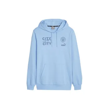 PUMA Hoodie FtblCore Manchester City Sweatshirt Men's Light Blue