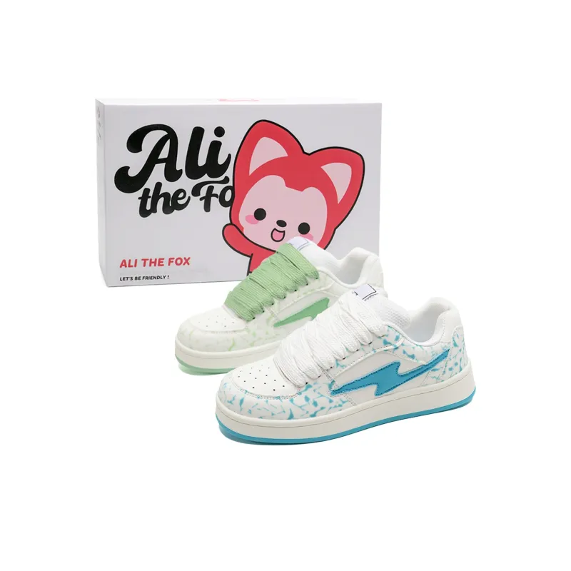 ALI THE FOX Coverage Slip Resistant, Abrasion Resistant, Balance, Breathable Low Top Skateboard Shoes Unisex-28