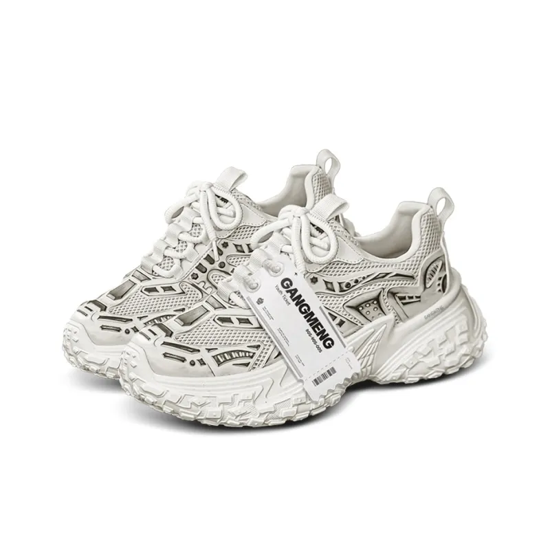 Hong Kong Meng Anti Slip And Wear Resistant Height Increasing Low Top Chunky Sneakers Men's-13