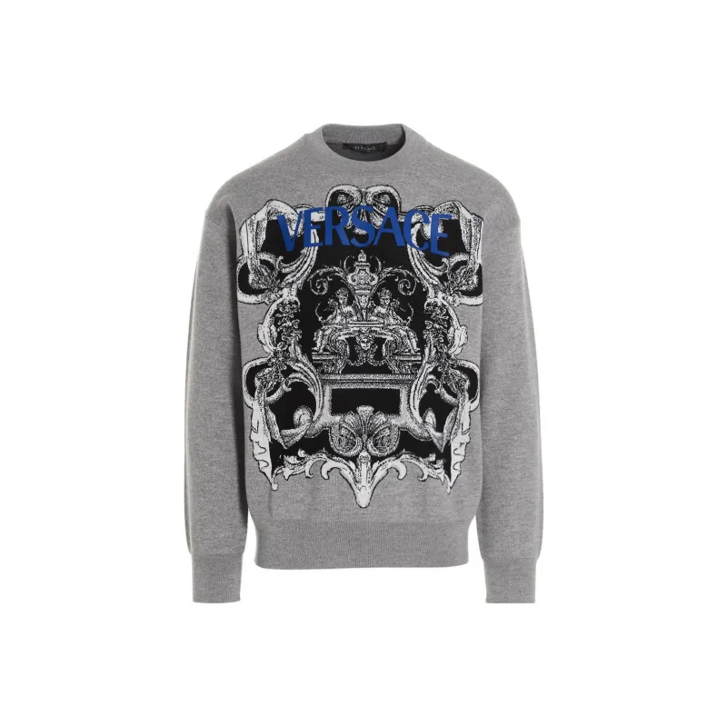 VERSACE Sweatshirts Men Gray-0