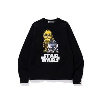A BATHING APE X Star Wars R2 D2 & C 3PO Crewneck