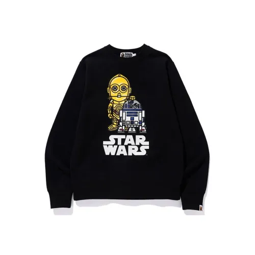 A BATHING APE X Star Wars R2 D2 & C 3PO Crewneck