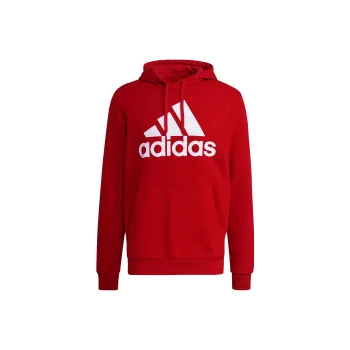 Adidas Essentials Fleece Big Logo Hoodie Sweatshirt Men's Red
