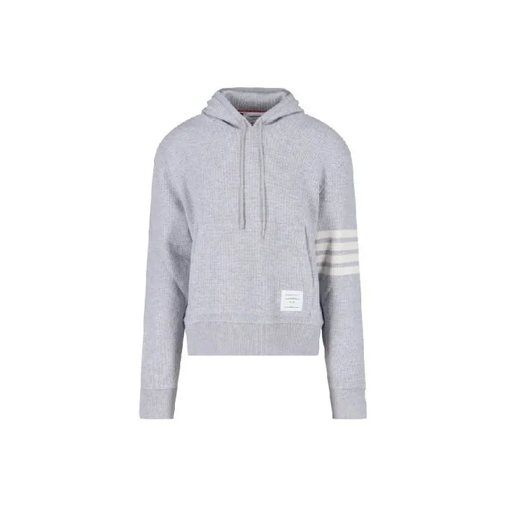 THOM BROWNE Drawstring Knitted Hoodie-0