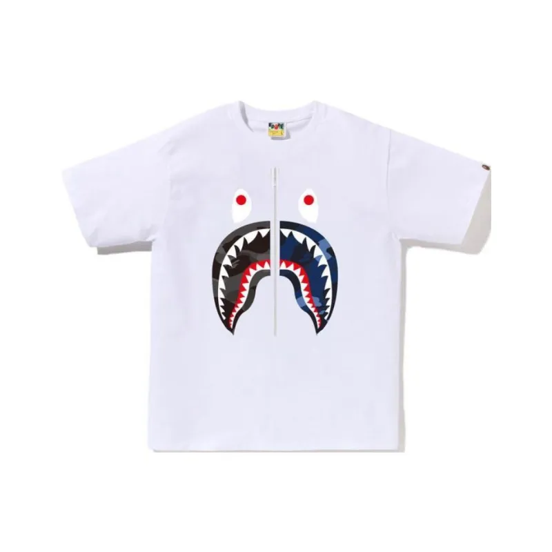 A BATHING APE Abc Camo Rebuild Shark Tee-7