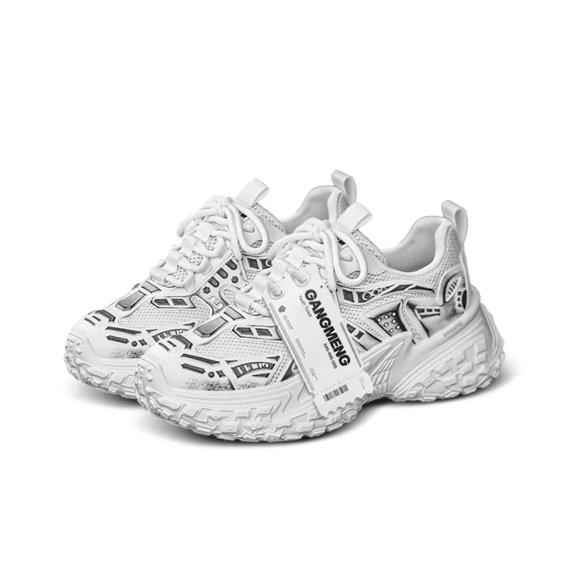 Hong Kong Meng Anti Slip And Wear Resistant Height Increasing Low Top Chunky Sneakers Men's-8