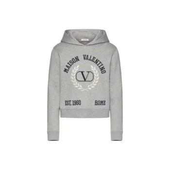 Valentino VLogo Detailed Long-Sleeved Hoodie