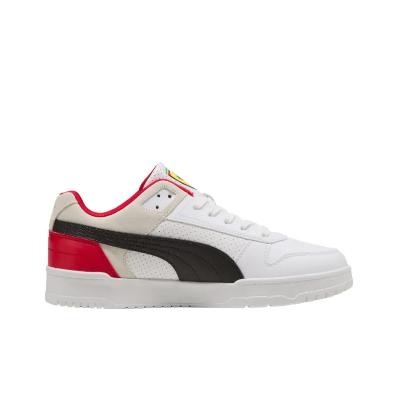 SCUDERIA FERRARI x PUMA RBD Game Anti Slip Wear Resistant Low Top Skateboard Shoes Men's White-1