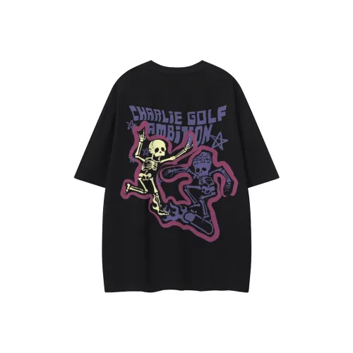 CHARLIE GOLF T Shirt Unisex Black