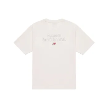 New Balance Runners T Shirt Unisex Ivory White