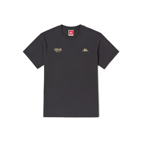 Kappa 1916 Series T Shirts Men Dark Shadow Gray 195