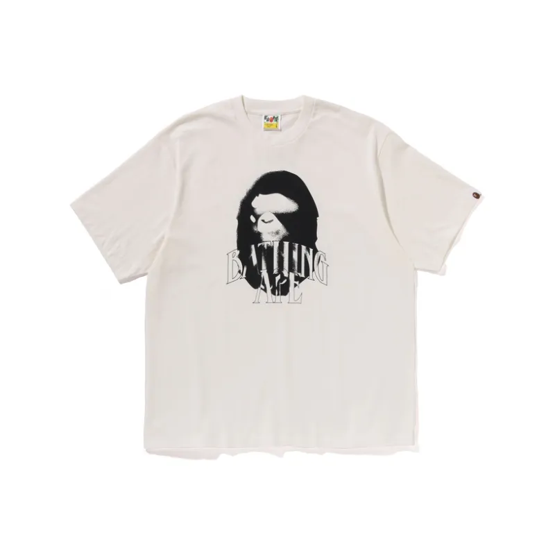 A BATHING APE Spray Print Logo Relaxed Fit Tee-2