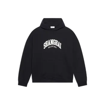 Balenciaga City Collection SS22 Sweatshirt Loose Fit Style Men's Black
