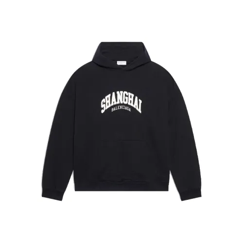 Balenciaga City Collection SS22 Sweatshirt Loose Fit Style Men's Black