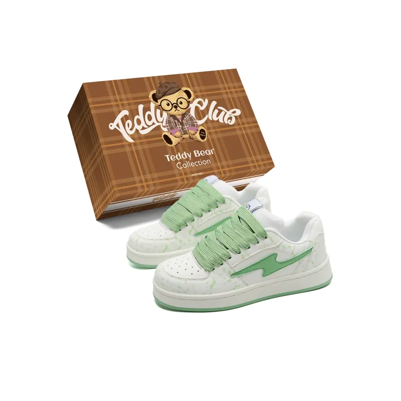 Teddy Bear Collection Coverage Anti Slip And Wear Resistant Low Top Skateboard Shoes Unisex-17