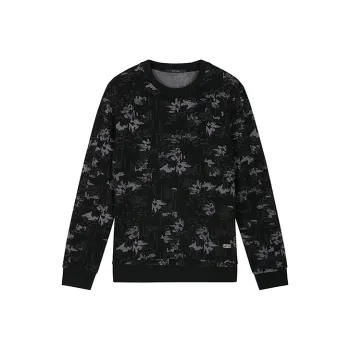 DAVID NAMAN Sweatshirts Men Black Gray