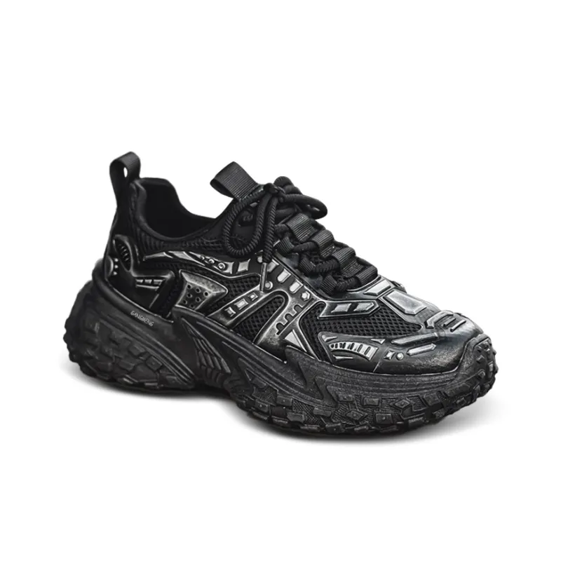 Hong Kong Meng Anti Slip And Wear Resistant Height Increasing Low Top Chunky Sneakers Men's-4