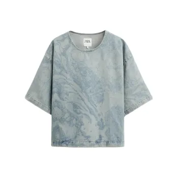 ZARA T Shirts Men Blue