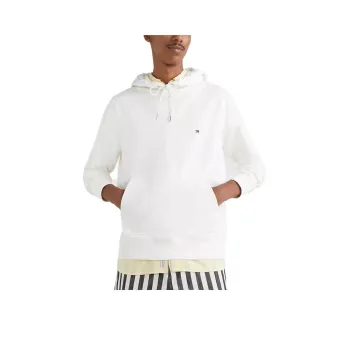 Tommy Hilfiger Flag Logo Hoodie Hoodies & Sweatshirts White Sweatshirt Men's White