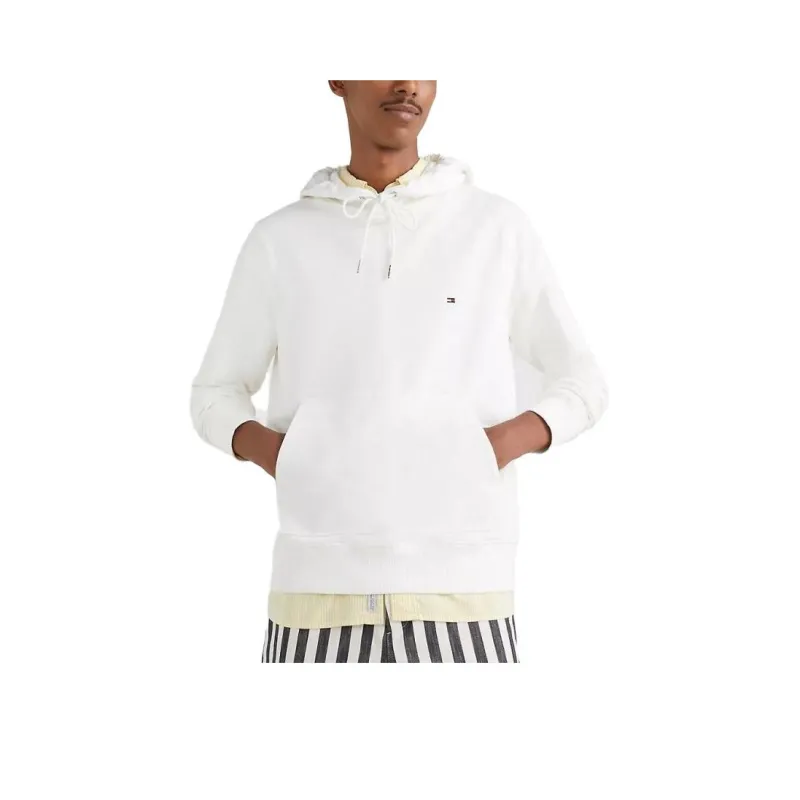 Tommy Hilfiger Flag Logo Hoodie Hoodies & Sweatshirts White Sweatshirt Men's White-0