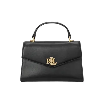 LAUREN RALPH LAUREN Natural Leather One Shoulder Handbag Small Size Women's Black