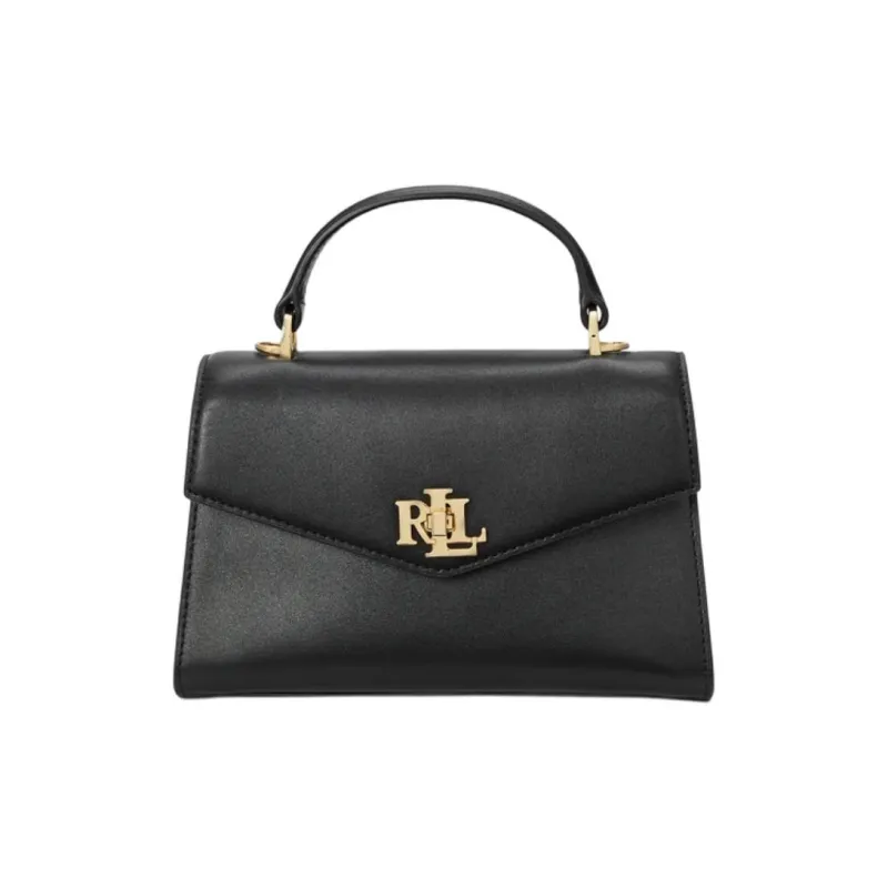 LAUREN RALPH LAUREN Natural Leather One Shoulder Handbag Trumpets Women's Black-0