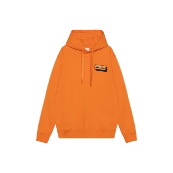 Burberry Logo Applique Cotton Hoodie