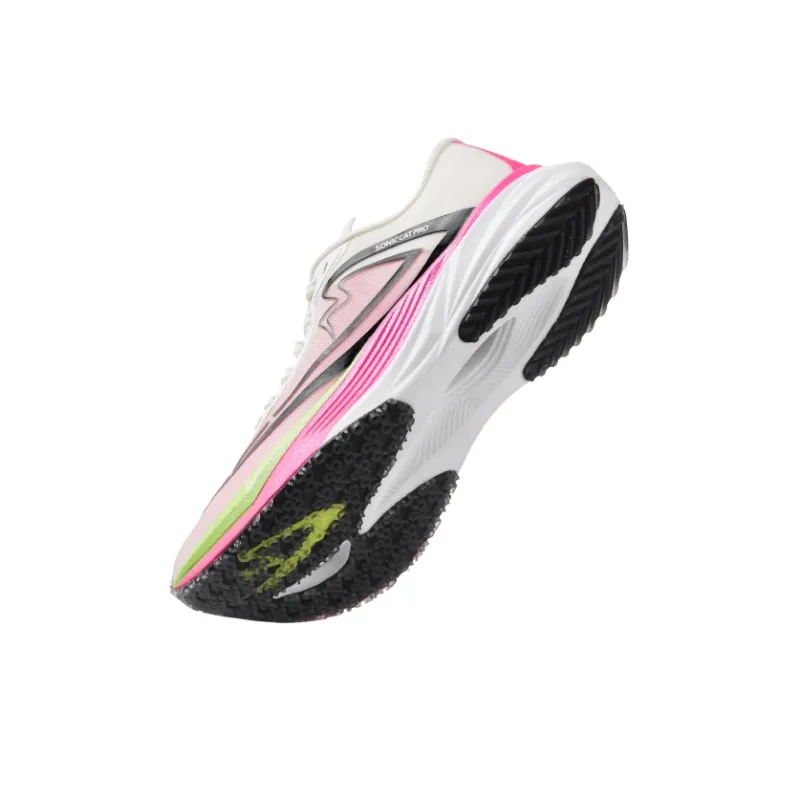 Sonic Cat Cushioning Coverage Warm Low-Top Full-Length Carbon Plate Sprint Running Shoes Unisex Pink White Black-4