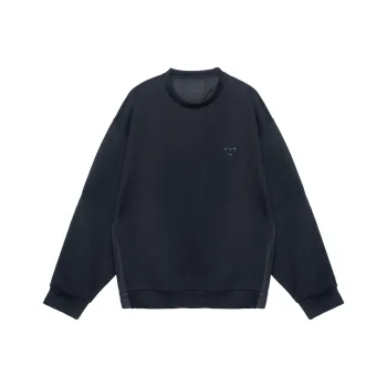 PRADA Triangle Logo Crewneck Sweatshirt