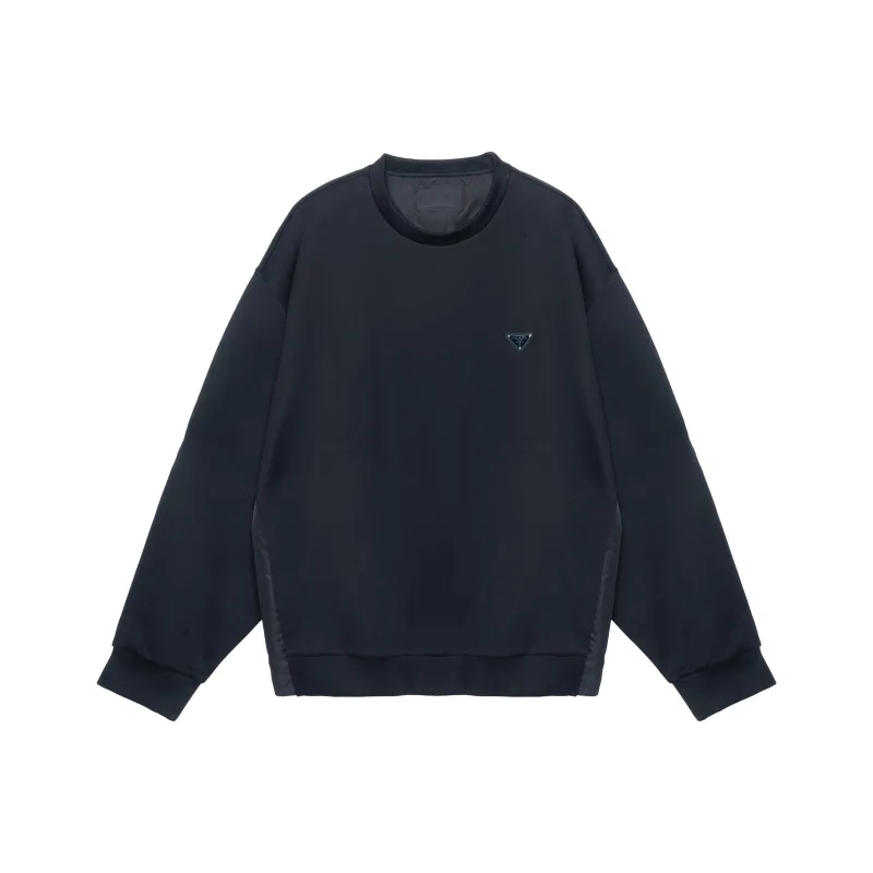PRADA Triangle Logo Crewneck Sweatshirt-0