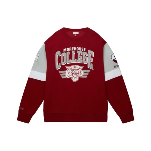 Mitchell Ness Sweatshirts Men Burgundy