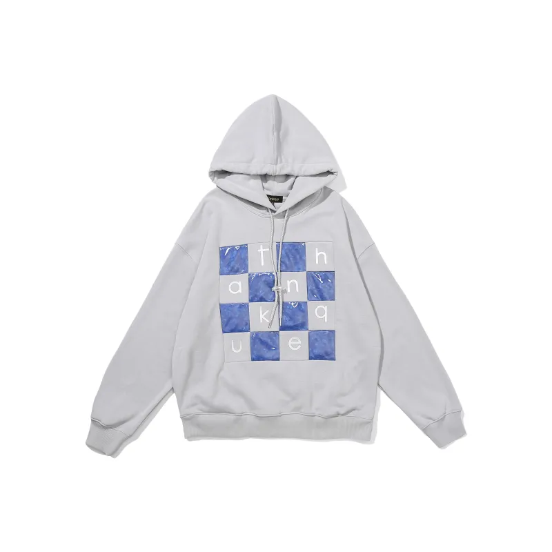 Thankque Hooded Loose Fit Sweatshirt Unisex-0