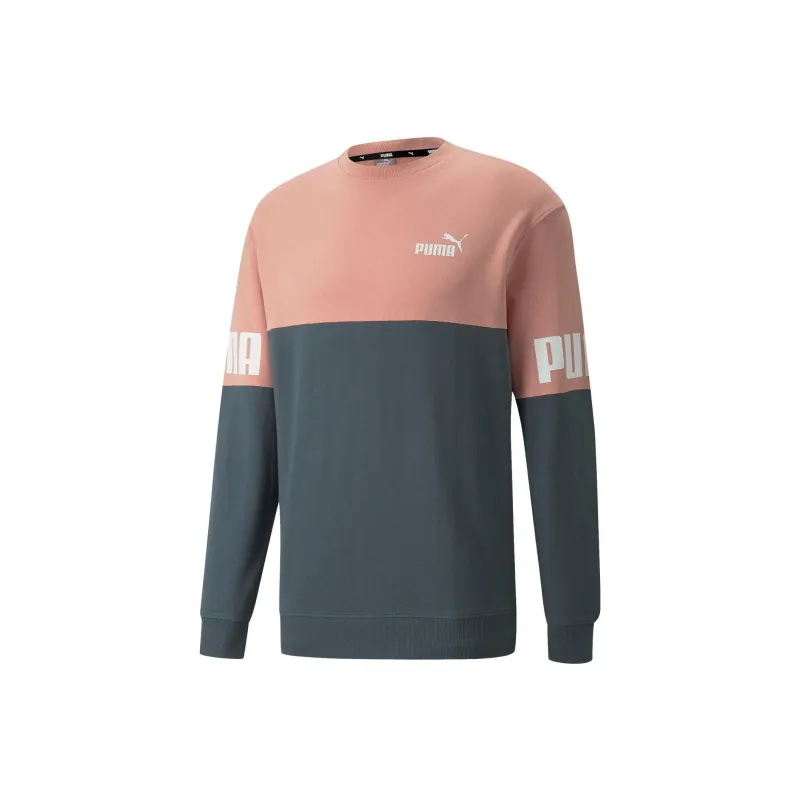 PUMA Sweatshirts Men Gray Blue Rose Pink-0