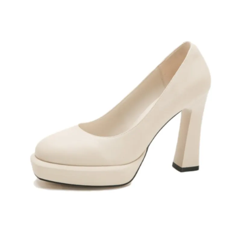 Than Than Me Chunky Heel High Heels Women's-3