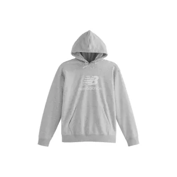 New Balance Sport Essentials French Terry Logo Hoodie Sweatshirt Men's Gray