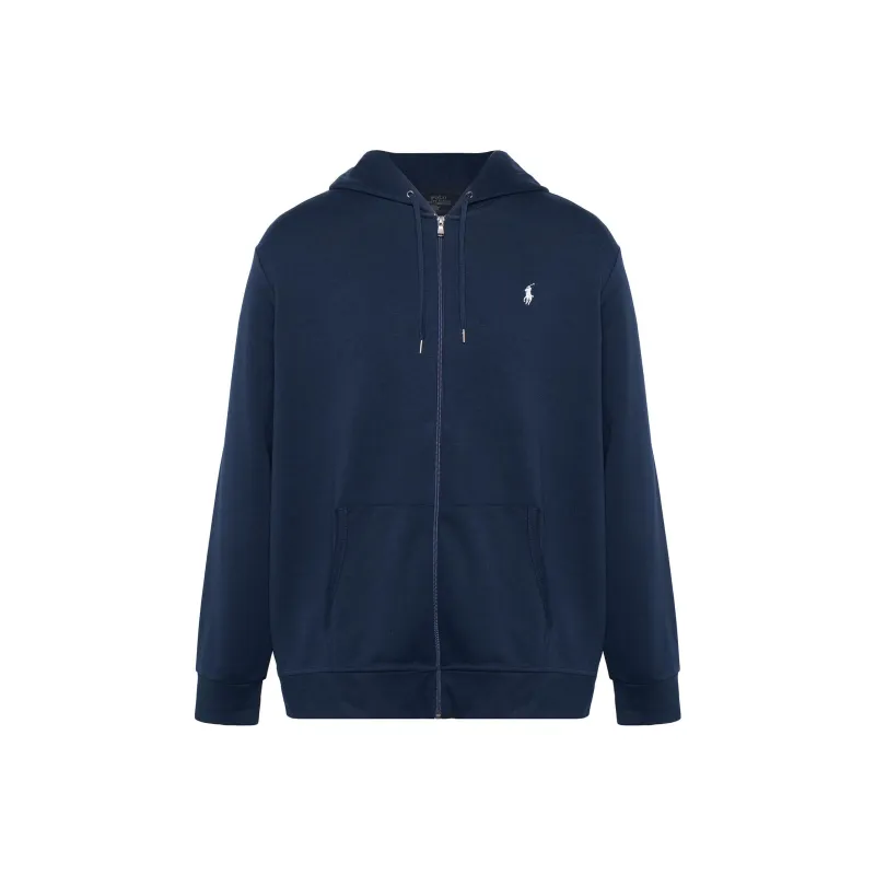 Polo Ralph Lauren Logo Embroidered Drawstring Polo Zip-up Hoodie-0