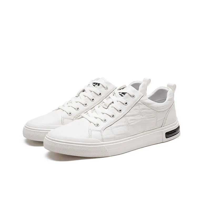 RHYTHM OF JOY Breathable Skateboard Shoes Men's White-1