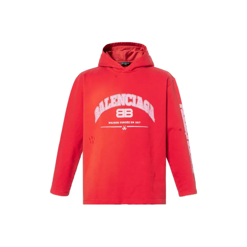 Balenciaga Women'ss Maison Balenciaga Cropped Hoodie-0