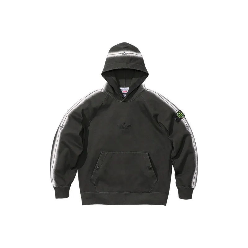 Supreme Stone Island Stripe Hooded Sweatshirt-0