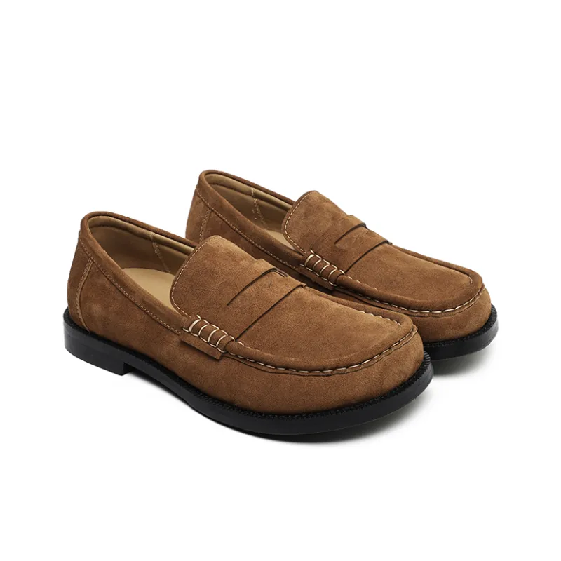 Angelmi Abrasion Resistant Slip Resistant Lightweight Low Top Casual Shoes Men's Brown-2
