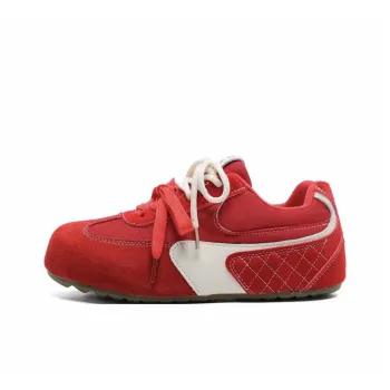 CHERRY&KALIKA Slip Resistant, Abrasion Resistant, Breathable, Lightweight Low Top Casual Shoes Women's Red