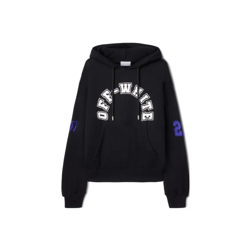 OFF WHITE Logo Printed Drawstring Hoodie-0